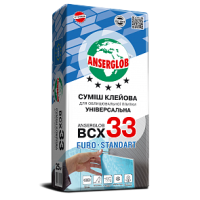 Суміш клейова для облицювальної плитки "BCX-33" "ANSERGLOB" 25 кг
