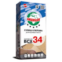 Суміш клейова для керамограніту "BCX-34" "ANSERGLOB" 25 кг