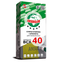 Смесь клеевая и армирующая для теплоизоляции "ВСХ 40" "ANSERGLOB" 25 кг
