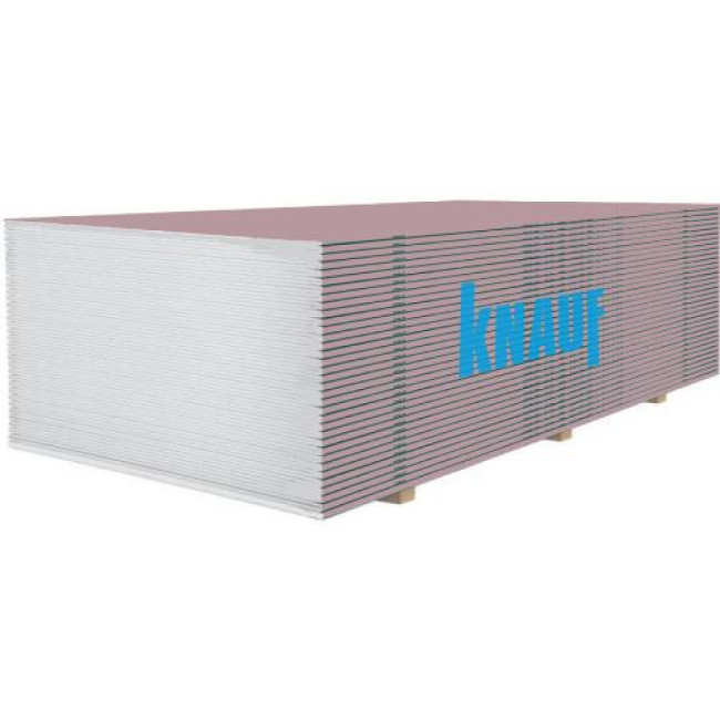 Гіпсокартон KNAUF вогнестійкий 1,2х2,5 м (12,5 мм)