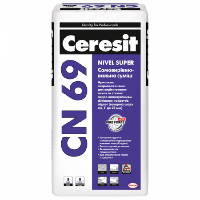 Самовирівнювальна суміш 1-25 мм "CERESIT" CN 69 25 кг