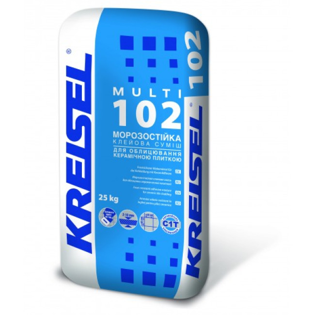 Клейова суміш для облицювання керамічною плиткою "KREISEL" MULTI 102 25 кг