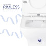 Унітаз підлоговий Qtap Aries Rimless безобідковий з сидінням Soft-close WHITE QT03228302W