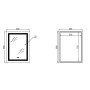 Дзеркало Lidz Kubis 600х800 з LED-підсвічуванням Touch, з антизапотіванням, з димером, рег. яскравості LD78LF9376080