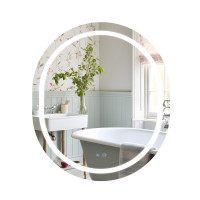 Дзеркало Qtap Gemini 800х700 з LED-підсвічуванням Touch, з антизапотіванням, з димером, рег. темп. кольору (3000-6500K) QT2578R8070
