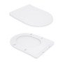 Унітаз підвісний Qtap Robin Ultra Quiet безобідковий з сідінням Soft-close 520x365x365 мм WHITE