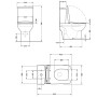 Унітаз-компакт Qtap Presto Quadro безободковий з сидінням Soft-close QT24221215AW