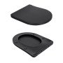 Унітаз підвісний Qtap Robin New Ultra Quiet безобідковий з сидінням Soft-close MATT BLACK QT13332381АSMB