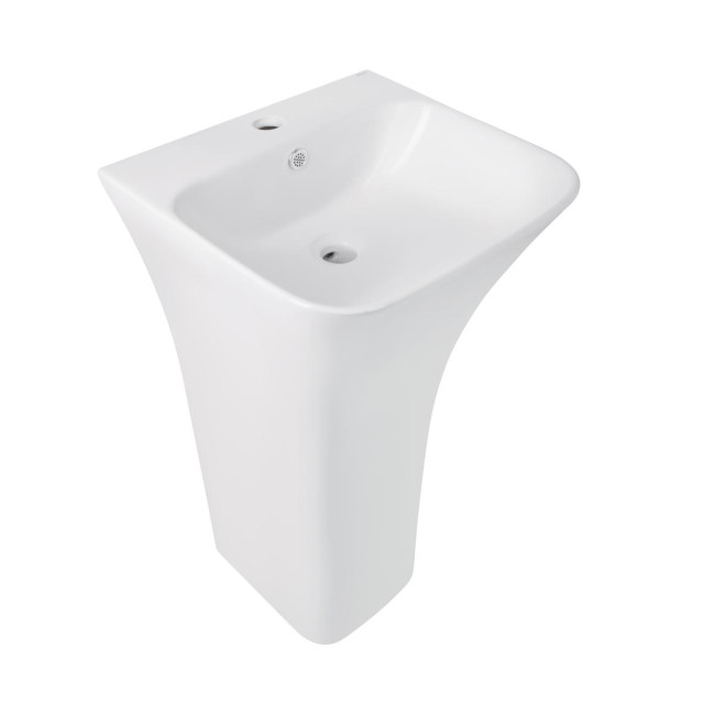 Раковина для підлоги моноблок Qtap Crow 445x420x840 White QT0511G315WN
