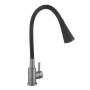 Змішувач для кухні Lidz Aria 015F31 (k35) з гнучким виливом LDARI015F31BGRP49566 Graphite/Black