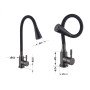 Змішувач для кухні Lidz Aria 015F31 (k35) з гнучким виливом LDARI015F31BGRP49566 Graphite/Black