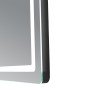 Дзеркало Qtap Mideya (MI2) 600х800 з годинником, з LED-підсвічуванням Touch, з антизапотіванням, димером, рег. яскравості QTMID100080049267