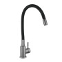 Змішувач для кухні Lidz Aria 015F3 (k35) з гнучким виливом LDARI015F3BGRP49564 Graphite/Black