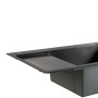 Мийка для кухні інтегрована Lidz Handmade Max 500 H7849BL Brushed Black PVD, 3,0/1,0 мм, крило зліва, збільшена чаша LDH7849ВLBRUBLM49465