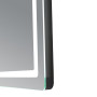 Дзеркало Qtap Mideya (MI2) 1000х800 з годинником, з LED-підсвічуванням Touch, з антизапотіванням, димером, рег. яскравості QTMID100080049266