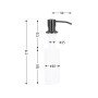 Дозатор для миючого засобу Lidz Acsis LA30 Brushed Black PVD, круглий LDACSLA30BLM49827