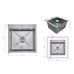Мийка для кухні інтегрована Lidz Handmade H4545H Decor Honeycomb 2,5/0,5 мм LDH4545HDEC49437