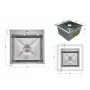 Мийка для кухні інтегрована Lidz Handmade H4545H Decor Honeycomb 2,5/0,5 мм LDH4545HDEC49437