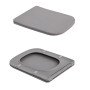 Унітаз підвісний Qtap Tern Ultra Quiet 520×345×325 мм, Stone grey, з сидінням Slim Duroplast / Soft-close / Quick Release QTTER26SG49000
