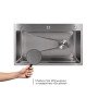 Мийка для кухні інтегрована Lidz Handmade H7545 Brushed Steel 3,0/1,0 мм LDH7545BRU49457