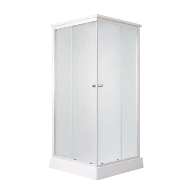 Душовий бокс Lidz Kubis SB90x90.SAT.LOW.FR, скло Frost 4 мм