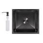 Мийка для кухні інтегрована під стільницю Lidz Handmade H4843B Brushed Black PVD 3,0/1,0 мм LDH4843BRUBLM49440