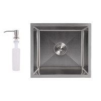 Мийка для кухні інтегрована під стільницю Lidz Handmade H4843 Brushed Steel 3,0/1,0 мм LDH4843BRU49441