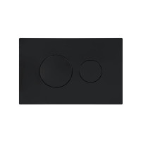 Клавіша змиву Qtap Standard 152x236x28 мм, Matt Black, кругла QTSTD164BLM49470