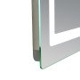 Дзеркало Lidz Kubis (KU2) 800х600 з годинником, з LED-підсвічуванням Touch, з антизапотіванням, з димером, рег. яскравості LDKU800600CL48281