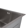 Мийка для кухні інтегрована під стільницю Lidz Handmade H4843 Brushed Steel 3,0/1,0 мм LDH4843BRU49441