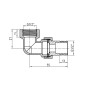 Згін-американка Thermo Alliance Forte 1/2"ВЗ нікельований, кутовий, під плоску прокладку TAFG191W15