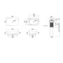Раковина накладна Qtap Robin 600x390x150 мм, Stone grey, прямокутна, з донним клапаном QTROB188SG49786