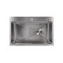 Мийка для кухні інтегрована Lidz Handmade H6845 Brushed Steel 3,0/1,0 мм LDH6845BRU49455
