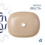 Раковина накладна Qtap Aquarius 470x380x120 мм, Beige, прямокутна, з донним клапаном QTAQA188SB49781