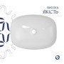 Раковина накладна Qtap Cardinal 500х380х140 мм, Marble, прямокутна, з донним клапаном QTCAR188MR49826