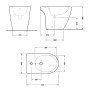 Біде підлогове Qtap Presto Quadro 540×340×400 мм, White QTPRE29W49124