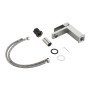 Змішувач для раковини низький Lidz Helix 001F (k35)  LDHEL001FNKS49178 Nickel
