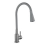 Змішувач для кухні Lidz Aria 015F31 (k35) з гнучким виливом LDARI015F31GGRP49567 Graphite/Grey