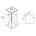 Душовий бокс Lidz Kubis SB90x90.SAT.LOW.GR, скло тоноване 4 мм