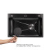 Мийка для кухні інтегрована Lidz Handmade H6845HB Decor Black PVD Honeycomb 3,0/1,0 мм LDH6845HDECBLM49445