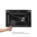 Мийка для кухні інтегрована Lidz Handmade H6845HB Decor Black PVD Honeycomb 3,0/1,0 мм LDH6845HDECBLM49445