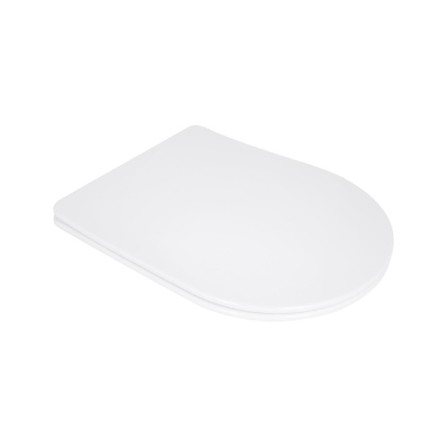 Сидіння для унітазу Qtap (Evia, Arvin, Leo 630) 410x330x22 мм, White, з мікроліфтом, Slim Duroplast, Quick Release QTSC179W49264