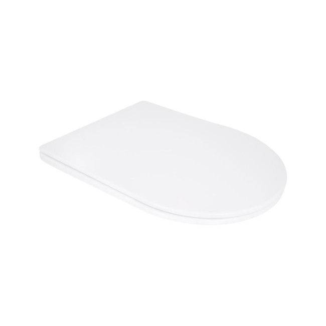 Сидіння для унітазу Qtap (Taurus 520) 455x365x38 мм, White, з мікроліфтом, Slim Duroplast, Quick Release QTSC179W49384