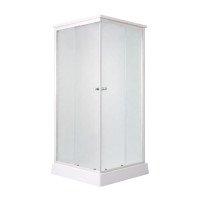 Душовий бокс Lidz Kubis SB90x90.SAT.LOW.FR, скло Frost 4 мм
