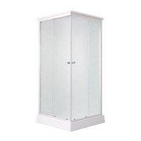 Душовий бокс Lidz Kubis SB90x90.SAT.LOW.FR, скло Frost 4 мм