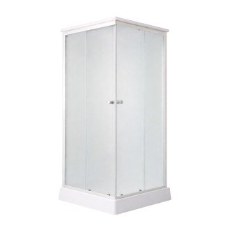 Душевой бокс Lidz Kubis SB90x90.SAT.LOW.FR, стекло Frost 4 мм