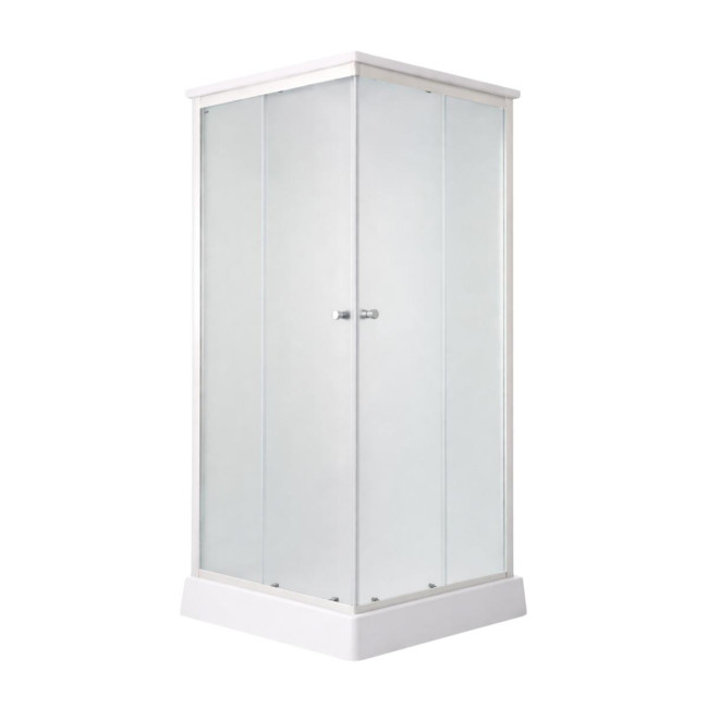 Душовий бокс Lidz Kubis SB90x90.SAT.LOW.FR, скло Frost 4 мм