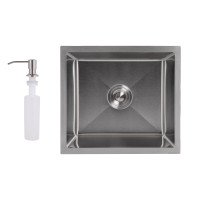 Мийка для кухні інтегрована під стільницю Lidz Handmade H4843 Brushed Steel 3,0/1,0 мм LDH4843BRU49441