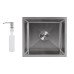 Мойка для кухни интегрированная под столешницу Lidz Handmade H4843 Brushed Steel 3,0/1,0 мм LDH4843BRU49441