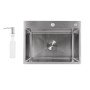 Мийка для кухні інтегрована Lidz Handmade H5843 Brushed Steel 3,0/1,0 мм LDH5843BRU49442